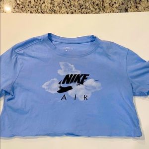 💍Light blue Nike cropped t-shirt💍